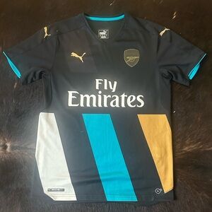 Puma Men’s Black and Gold Emirates Soccer Jersey